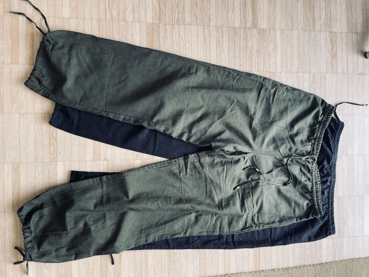 H&M Pantaloni: Leinenhose H&M dunkelolive, neuwertig – Nuovo (secondo la descrizione) da Uster venduto da 69madonna 1
