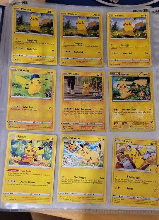 Pikachu – Lot De 20 Cartes Pokémon Différentes + 1 Carte V Ou VMax Garantie ! (version Allemande)