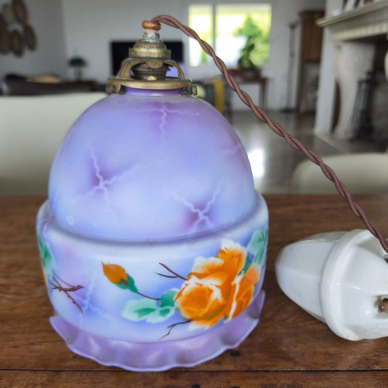 Lampes: antike Zug-lampe  – D'occasion à Goldach par Stalwart