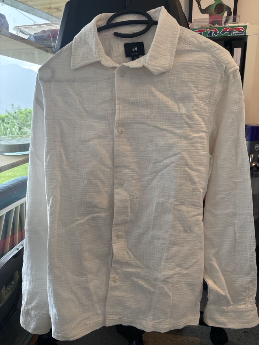 H&M Hemden: Chemise H&M Regular Fit blanc taille S  – Gebraucht aus Sion von tchana77