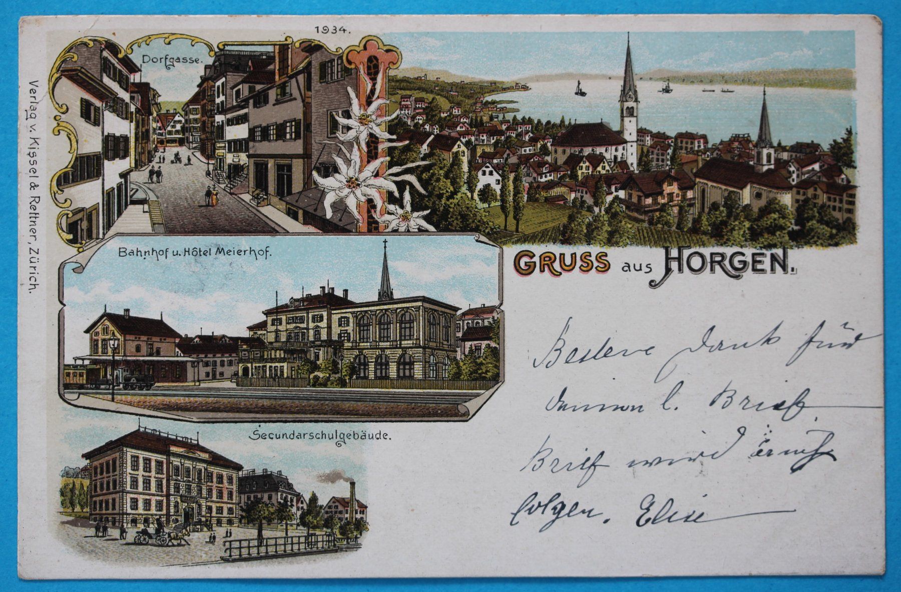 Ansichtskarten: HORGEN LITHO AK – Gebraucht aus Lotzwil von pirolh