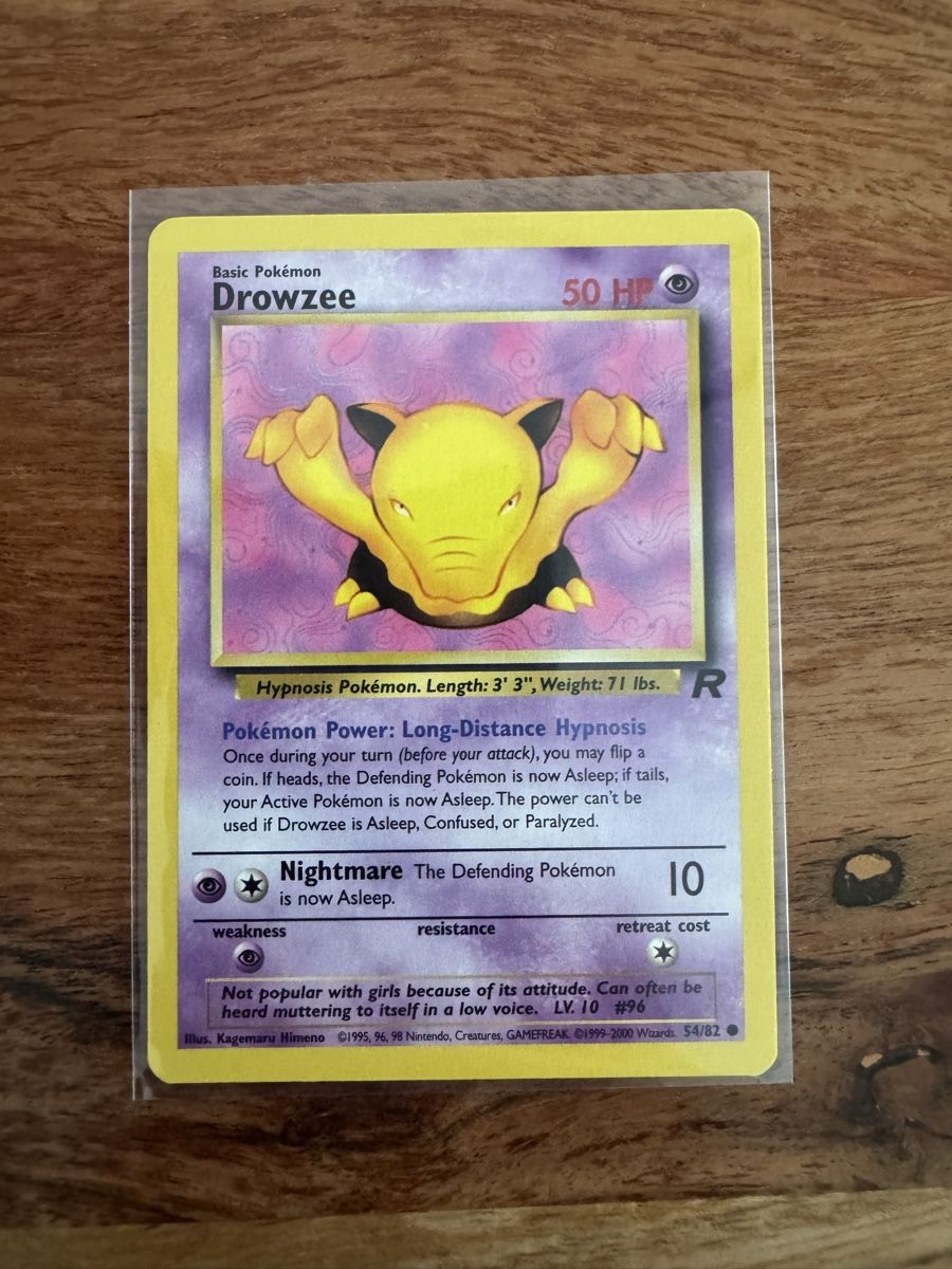Pokémon Carte collezionabili: Drowzee - Team Rocket WOTC 1999 - 54/82 – Usato da Zürich venduto da mbu_z9ch