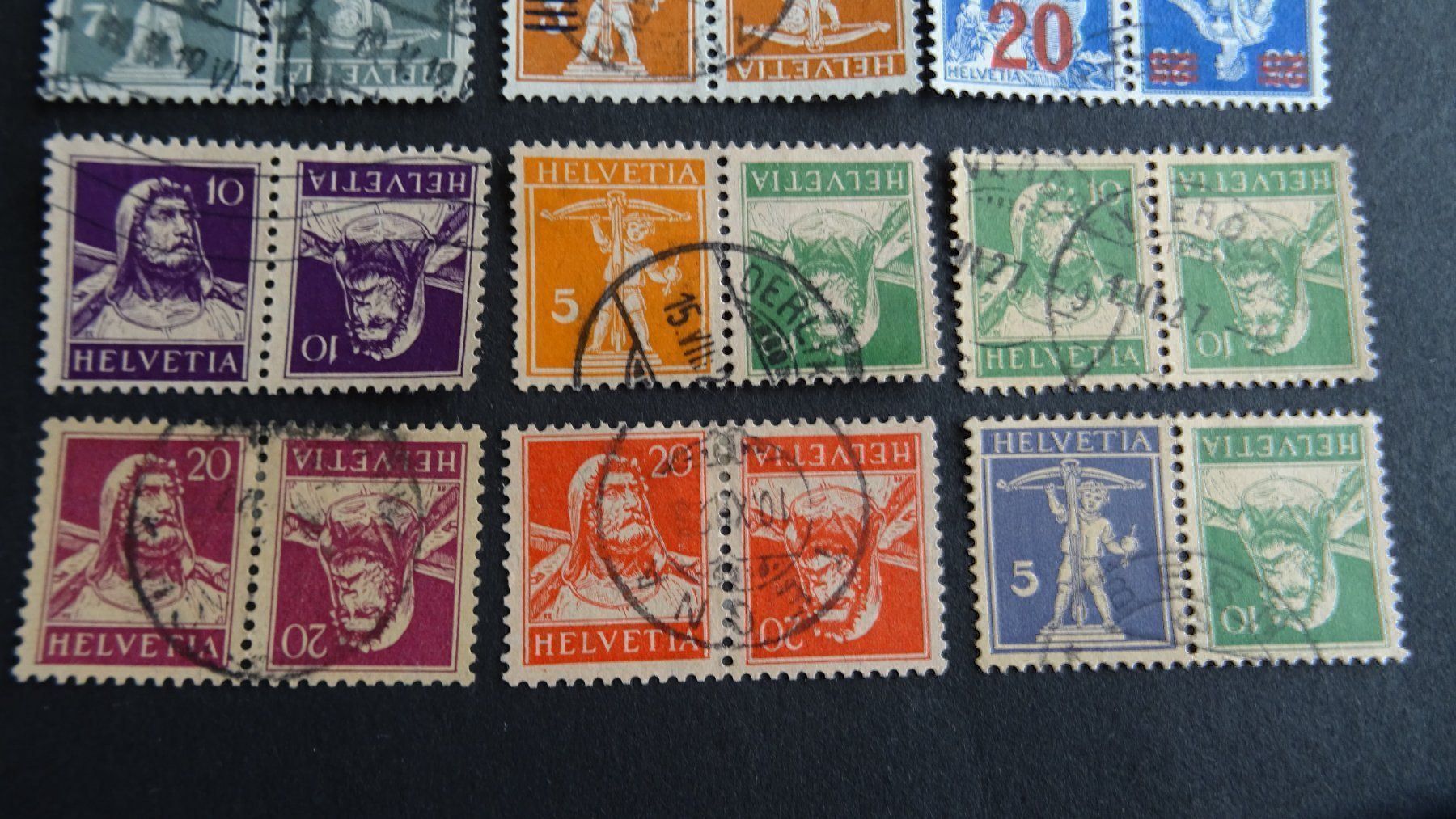 Alle Briefmarken: LOT KEHRDRUCKE; 18 STÜCK; GESTEMPELT – Gebraucht aus Eschenbach SG von eDaisy 6