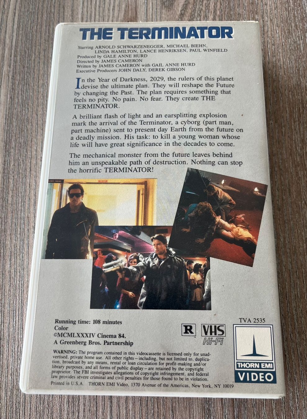 Tutti i VHS: The Terminator VHS - Thorn EMI – Usato da Malters venduto da starfighter01 1