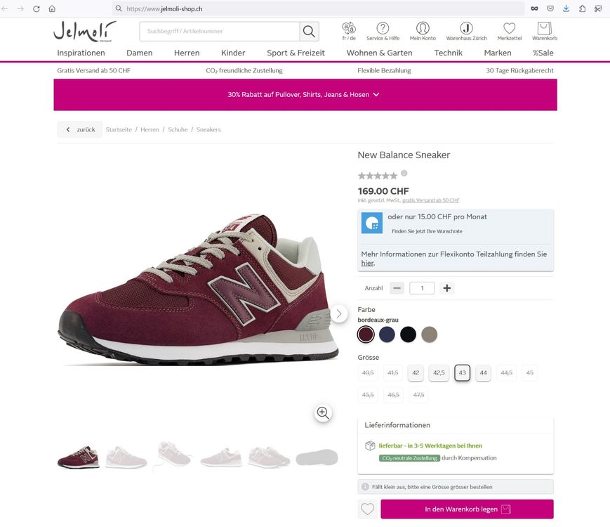 45.5 NEU 169 Fr. New Balance Sportschuhe Sneaker Lederschuhe Comprare su Ricardo