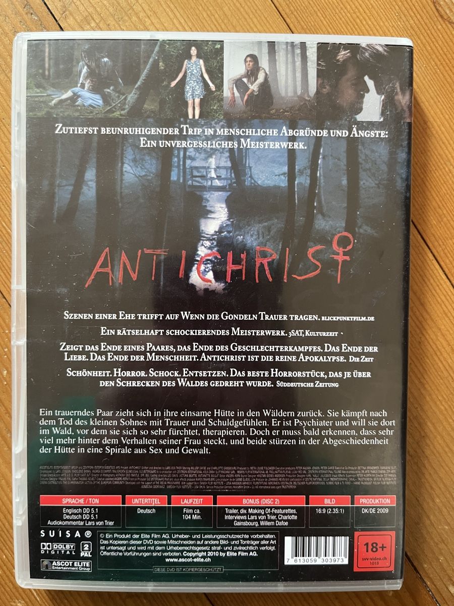Tutti i DVDs: Lars von Trier: Antichrist - 2 DVD-Edition – Usato da Inkwil venduto da RetrOhyeah_Schweiz 1