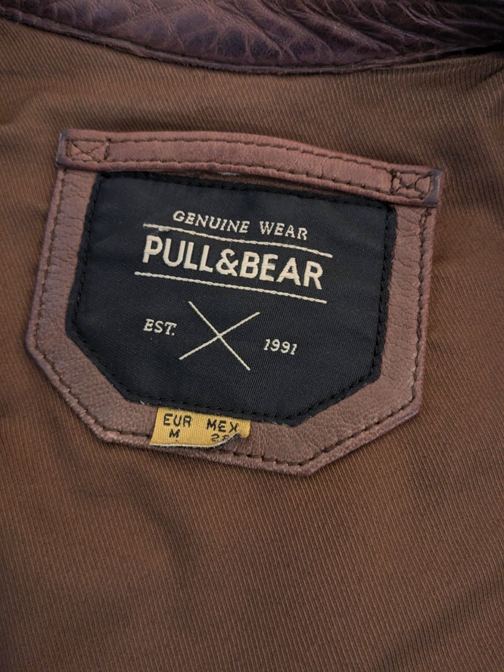 Giacche: Pull&Bear brown leather fitted jacket, size M unique vintage – Usato da Zürich venduto da Iris__ 8