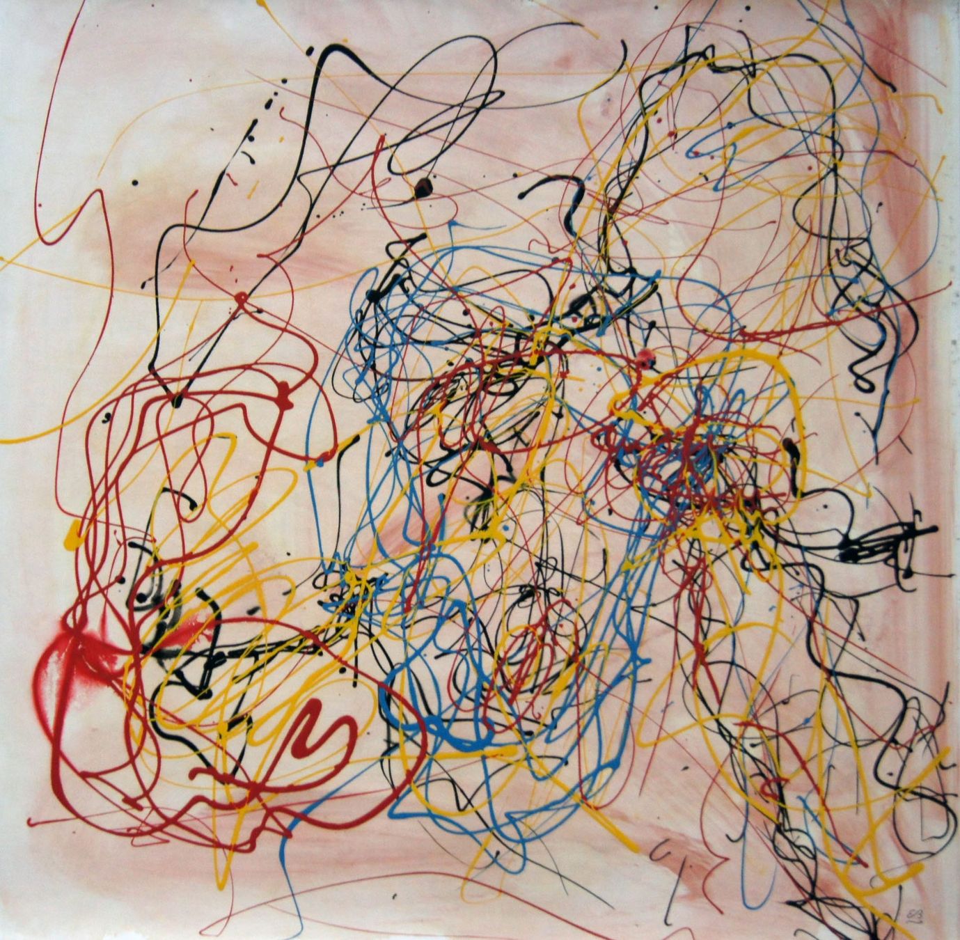 Tableaux: Gemälde auf Papier: Wollknäuel – D'occasion à Fribourg par erw_68dx