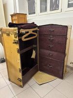 Antiker amerikanischer Schrankkoffer / Wardrobe Trunk