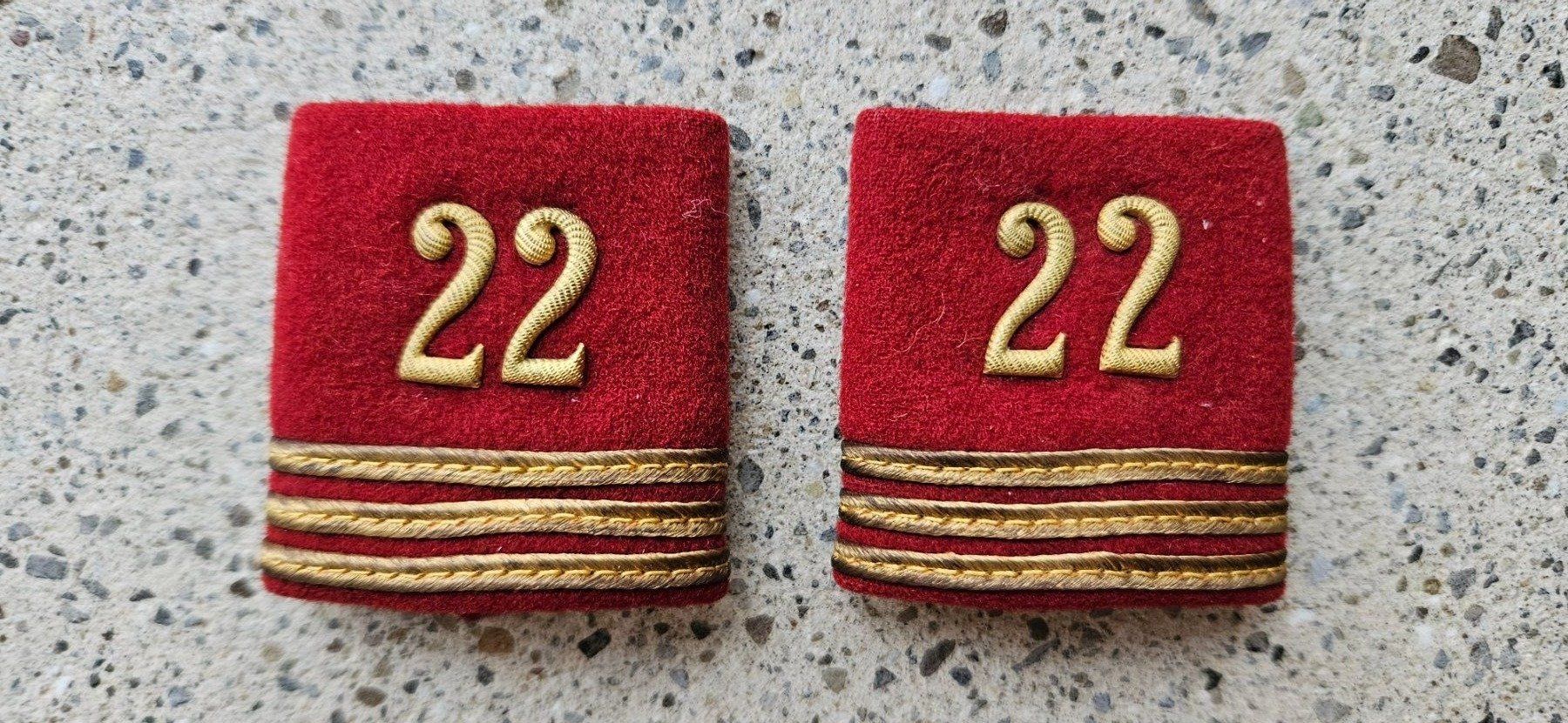 Schweizer Armee Placchette & Badge:  *** Patten Hauptmann nr.22 ***  – Usato da Riedholz venduto da fr_sIruP