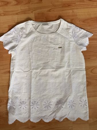 T-Shirt U.S. Polo Assn. weiss mit Stickerei Grösse S