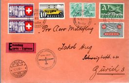 MELDEFLUG LANDESAUSSTELLUNG 1939 LUFTPOST EXPRÈS - EW92
