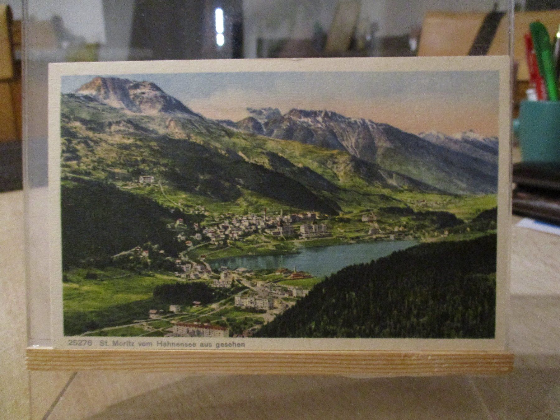 Cartoline postali: St.Moritz Hahnensee Postkarte 1 – Usato da Felsberg venduto da sanwill