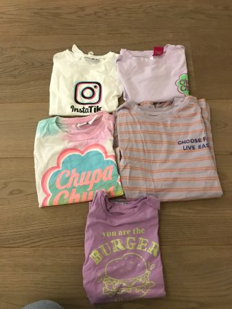 Bunte T-Shirts Mädchen Grösse 10–14 Jahre – schönes Paket