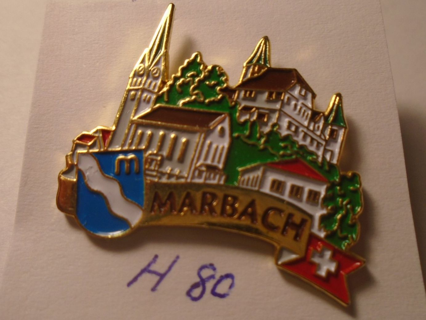 Placchette & Badge: 1 Marbach SG - Pin - (H80) – Usato da Winterthur venduto da Beli2000