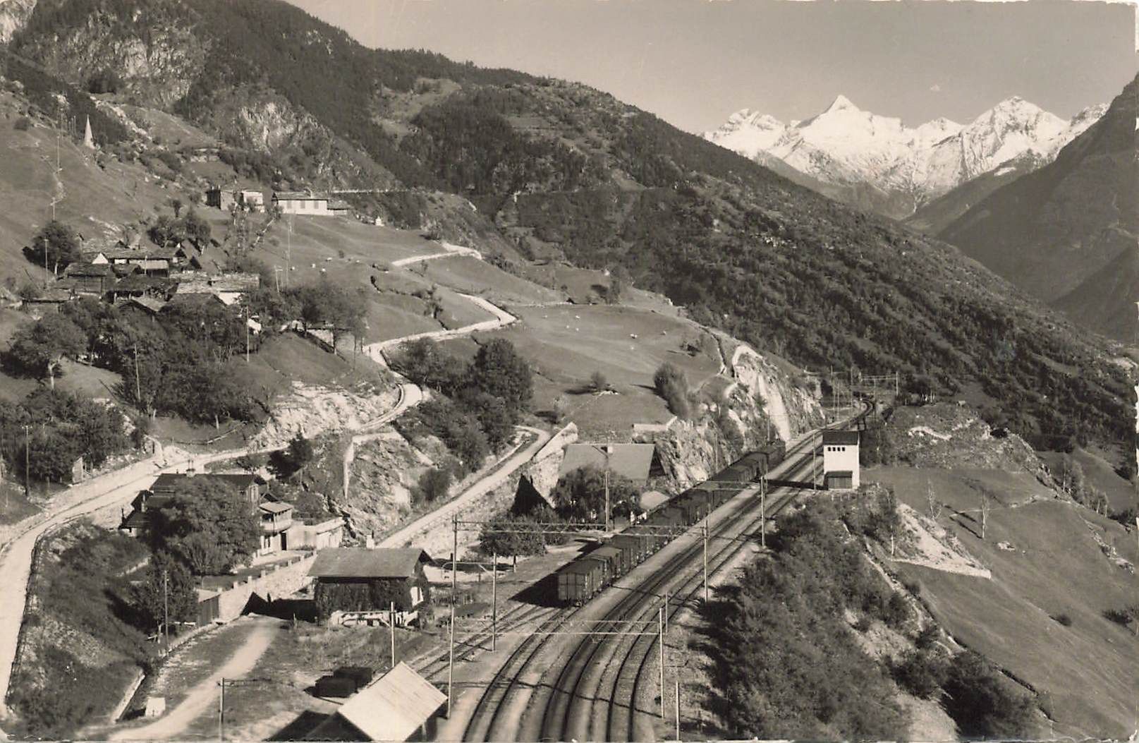 Cartoline postali: Ausserberg lotschbergbahn Eisenbahn – Usato da Biasca venduto da Blenio71