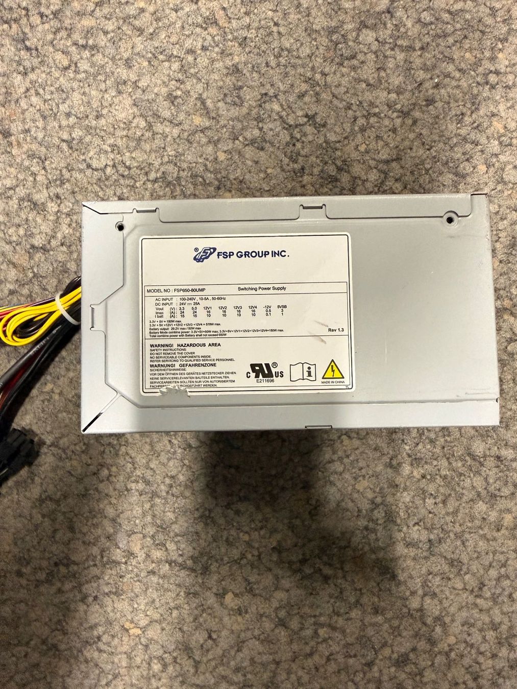 Componenti elettronici: FSP650-80UMP Netzteil – Usato da Neerach venduto da Nummerschild16