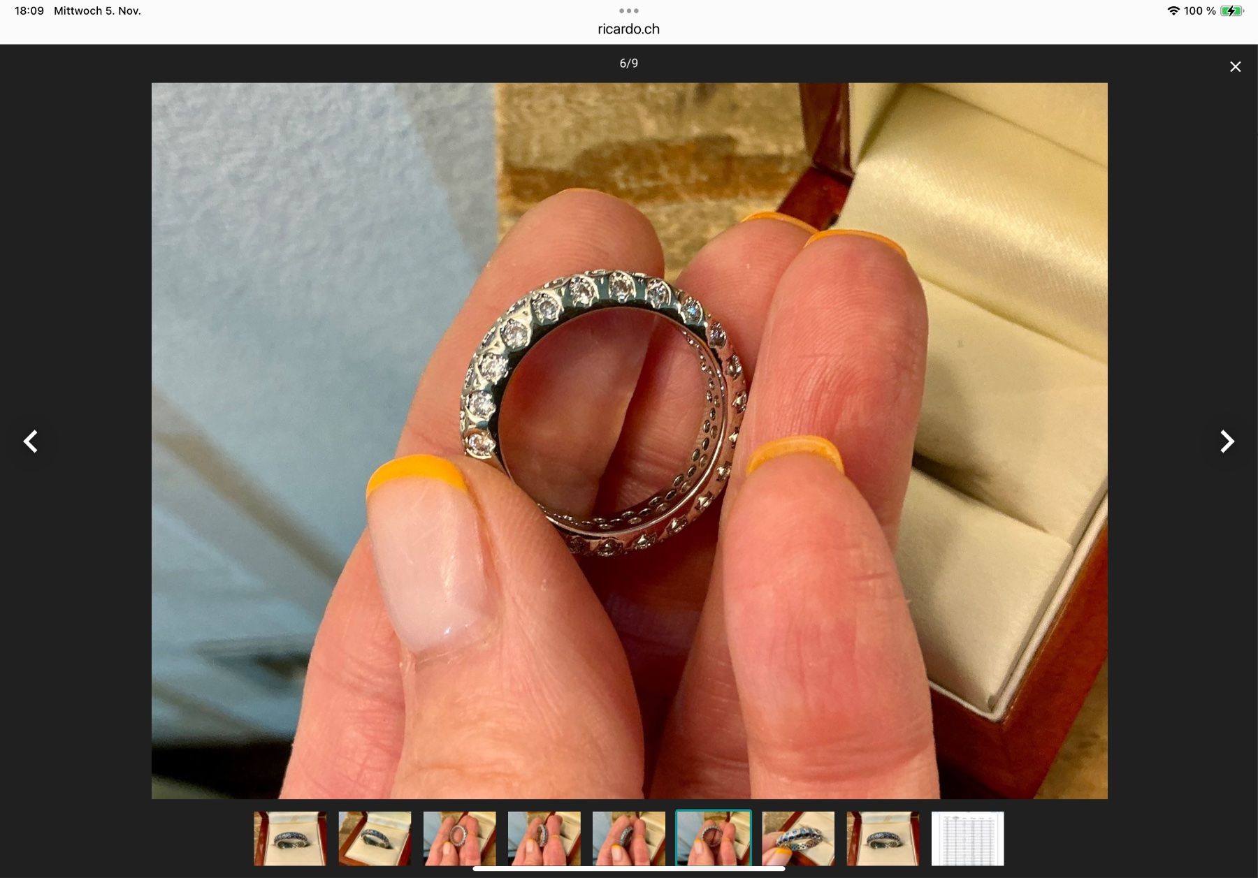 Anelli: Memorie  Ring 925 mit Zyrkonien gr 59 – Nuovo (secondo la descrizione) da Langnau am Albis venduto da Judithsebi 4