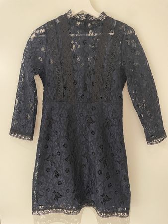 Navy-Black Zara Lace Dress
