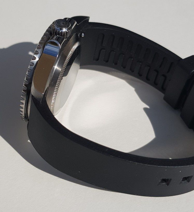 Bracelets: Rubber Strap Kautschuk Armband 22 mm schwarz 8583 – Neuf avec emballage d'origine à Leipzig par rheingold_watches 3
