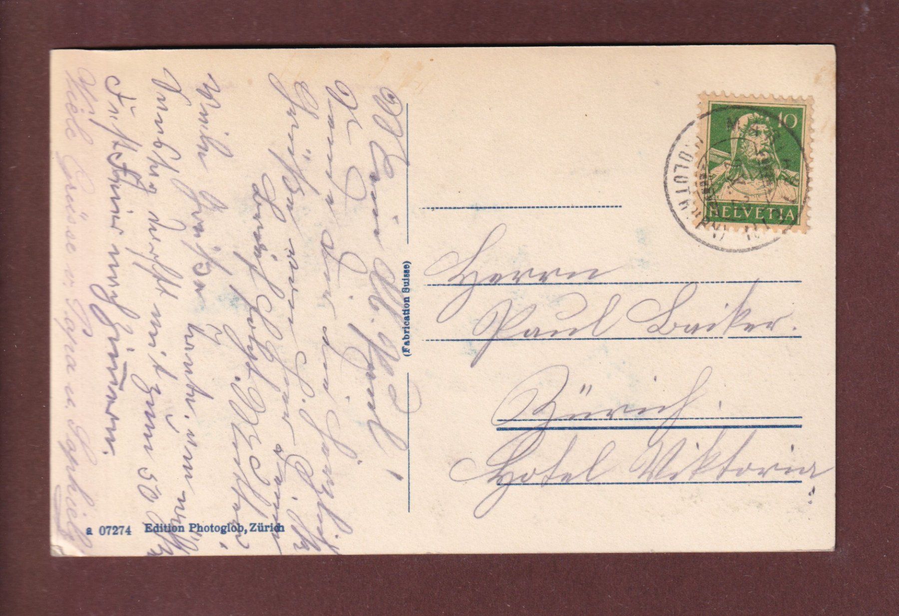 Ansichtskarten: MARIASTEIN - 1927 – Gebraucht aus Pully von nicecards 1