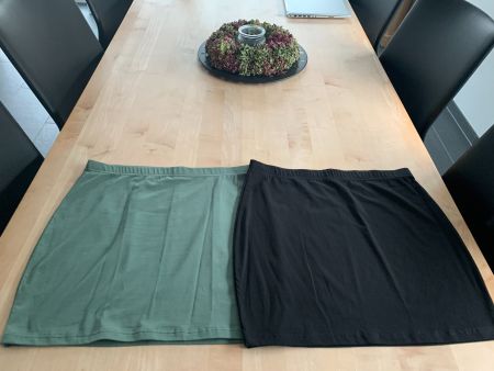 Damenrock grün und schwarz Gr XL