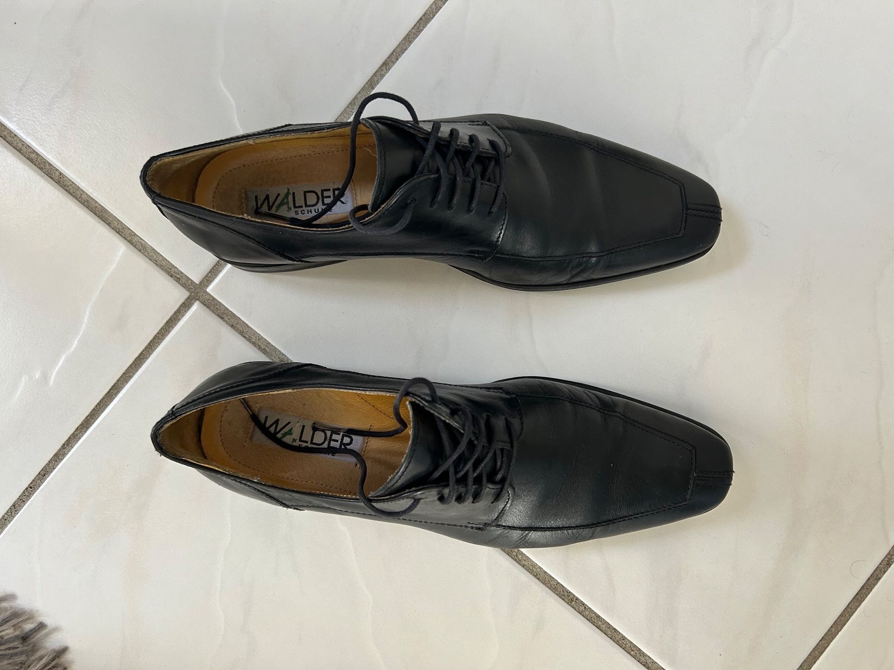 Herrenschuhe: Herren Schuhe schwarz von Walder, Leder – Gebraucht aus Gutenswil von walker60