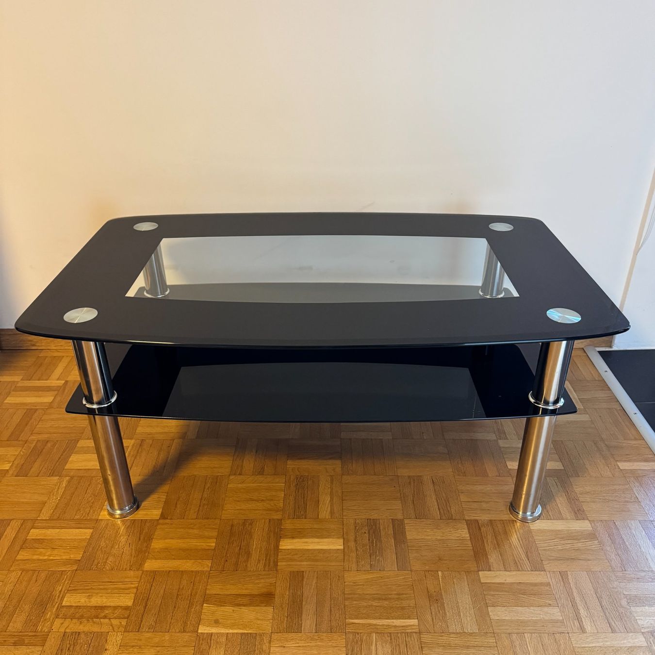 Tavoli: Schwarzer Glas Couchtisch 100 x 63 x 44 cm – Usato da Balzers venduto da dassandro