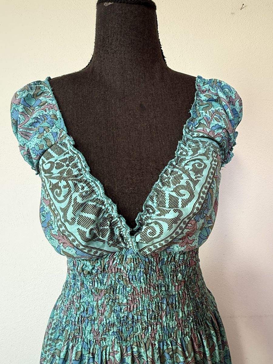 Kleider: Boho Maxistufenkleid mit Seide – Neu (gemäss Beschreibung) aus Sigriswil von ck56 2