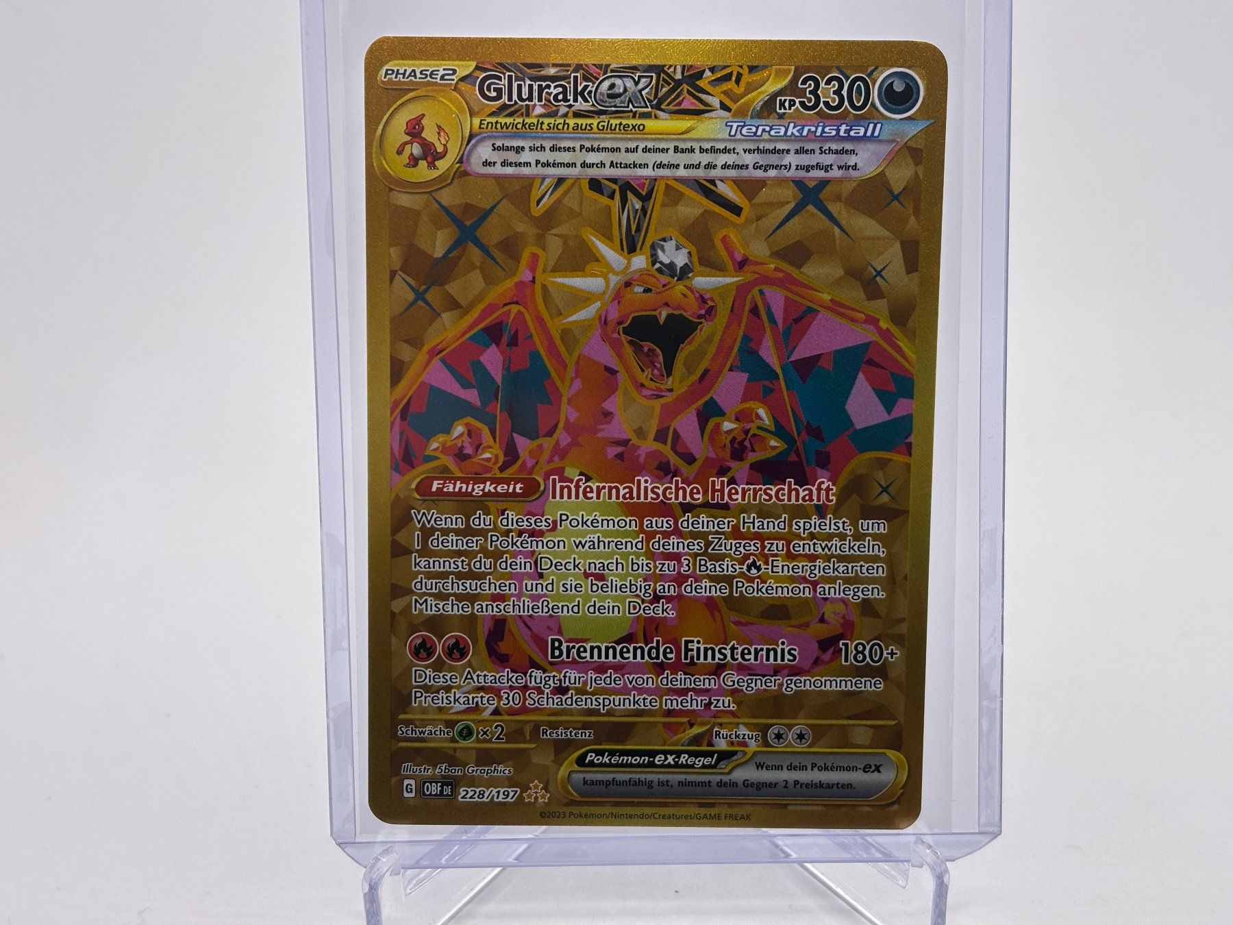 Pokémon Carte collezionabili: Obsidianflammen - Glurak ex  (OBF 228) - DE – Nuovo (secondo la descrizione) da Allschwil venduto da Bullach