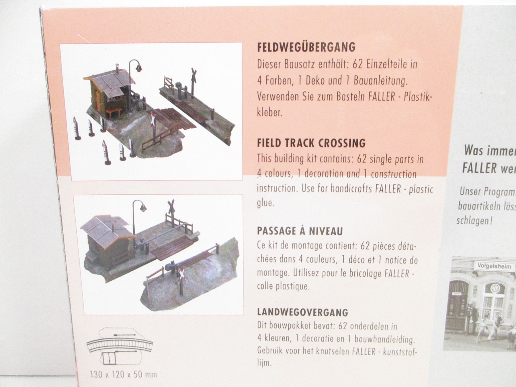 Faller Modellini di ferrovie: Faller H0 120170 Feldwegübergang – Nuovo e nell'imballaggio originale da Olten venduto da Heinrich875 5
