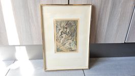 Bregnard Gérard 1920-2003 magnifique dessin rare sujet 1942