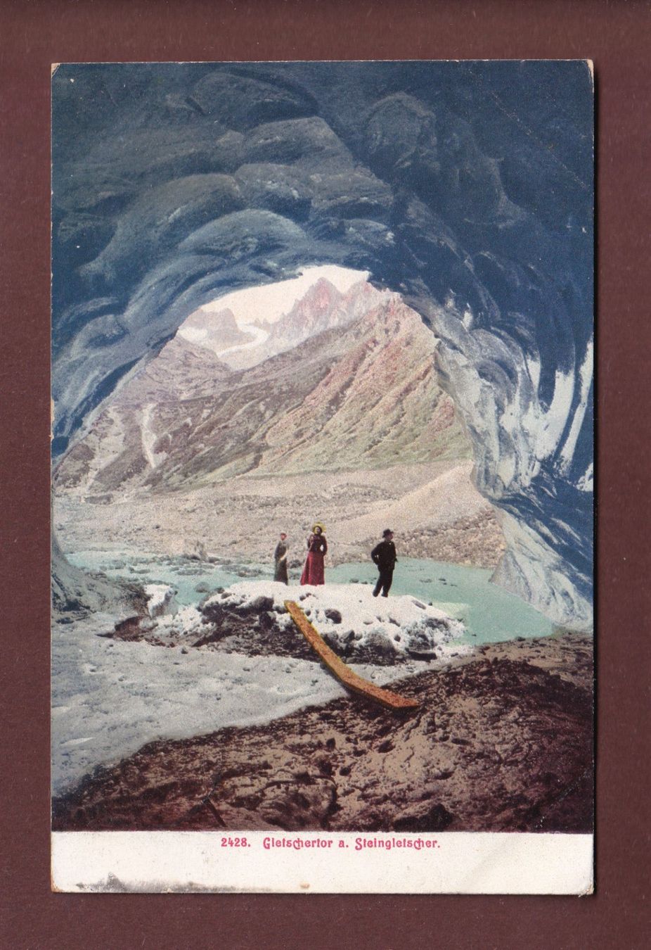 Ansichtskarten: Gletschertor am STEINGLETSCHER - 1908 – Gebraucht aus Pully von nicecards-shop