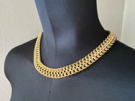 ✨Vintage Goldfarbe Strick Halskette
