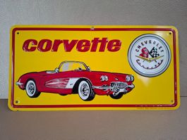 Plaque Métal Vintage - Chevrolet Corvette C1 (1958-1960)