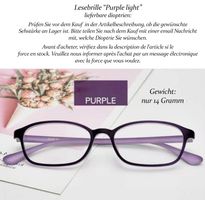 Lesebrille Purple light +2.5 (nur 14 Gramm schwer)