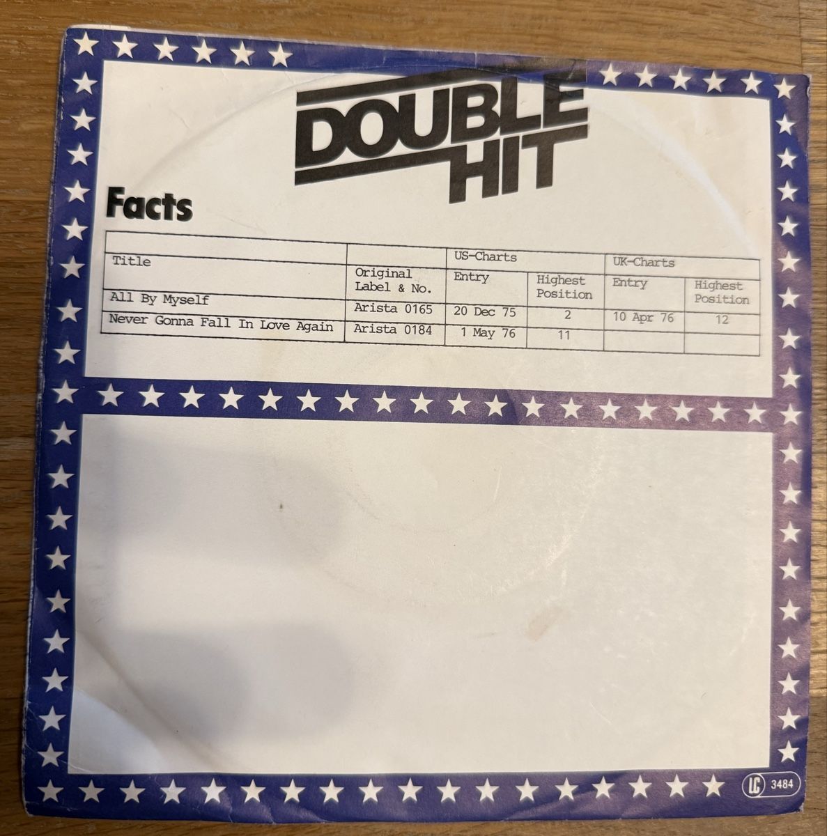 Schallplatten: Eric Carmen - Double Hit - All By Myself/Single Schallplatte – Gebraucht aus Goldach von Messerguru 1
