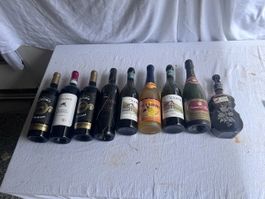 9 Flaschen Alkoholische Getränke 