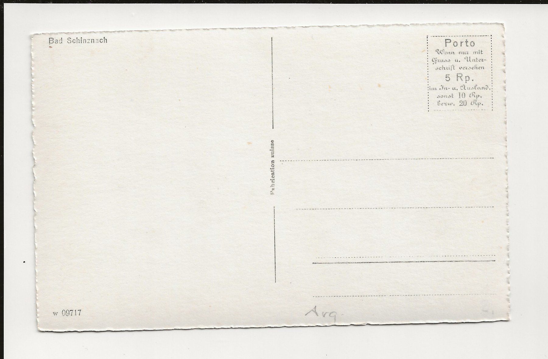 Ansichtskarten: AK ca. 1930 Bad Schinznach – Gebraucht aus Greifensee von 315WDO 1