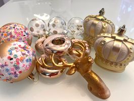 12er Set ausgelesene Weihnachtsdeko Kugeln Xmas