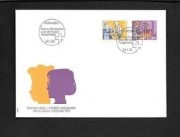 FDC Serie 821-822 Mensch und Beruf II ET 24.1.1992