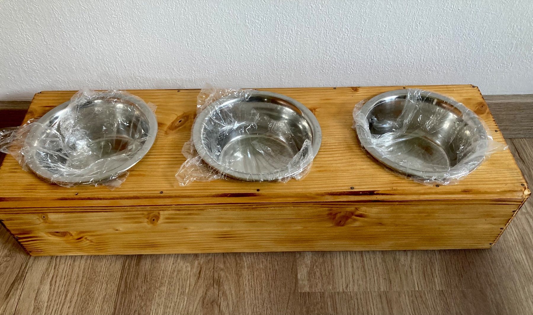 Futter: Hunde/Katzen Futterbar Holz 3 x 400 ml – Neu (gemäss Beschreibung) aus Wildhaus von cayo 1