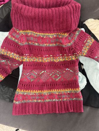 Damen Pullover b.young pink mit Pailletten Grösse L