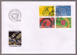 1996_897-900_Francobolli autoadesivi_MARKENHEFT_FDC 10.9.96!