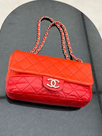 CHANEL 2 color red handbag, limited edition
