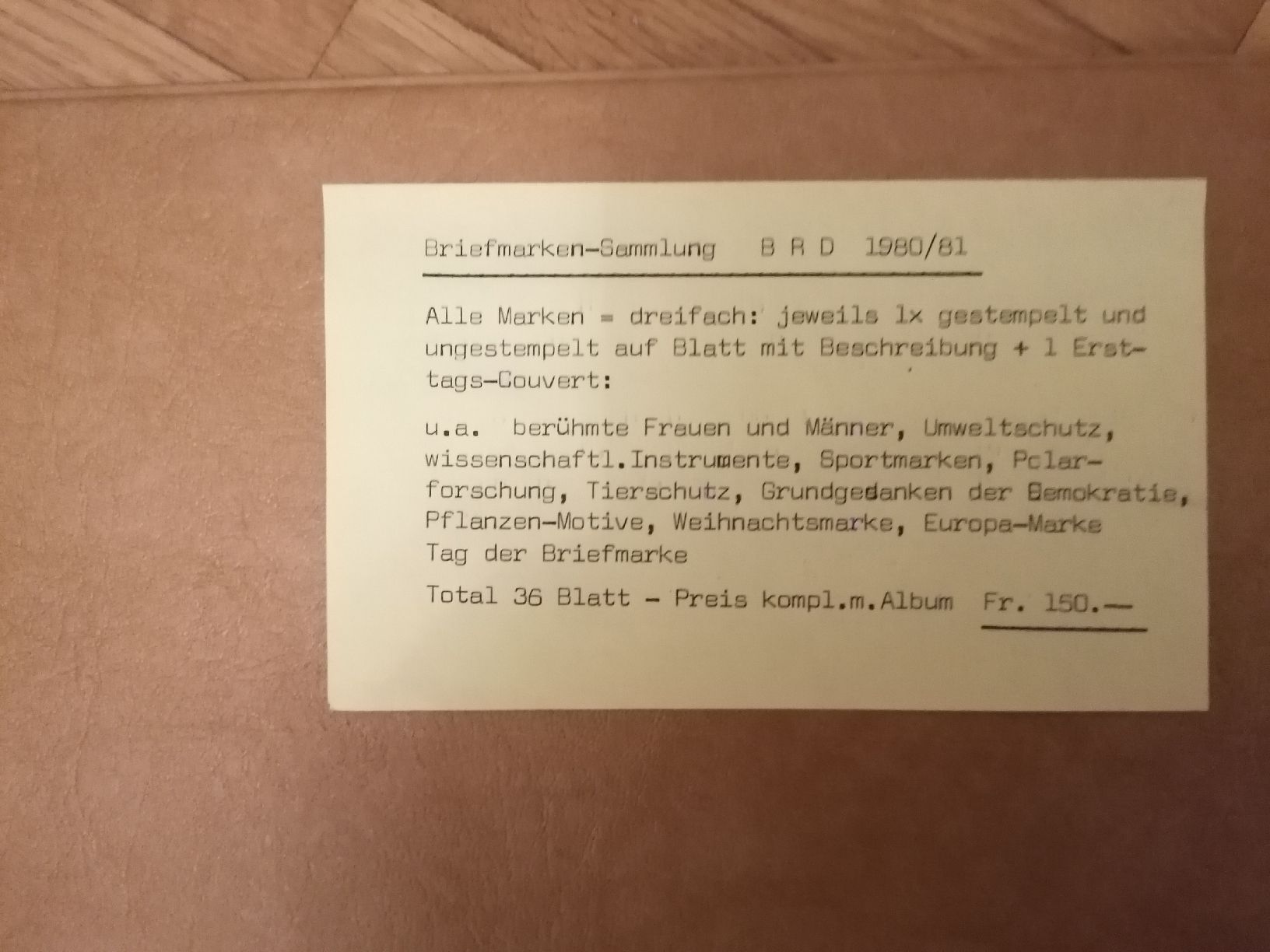 Libri: Briefmarken ( Schuber)  – Usato da Zürich venduto da Kalleritter 1
