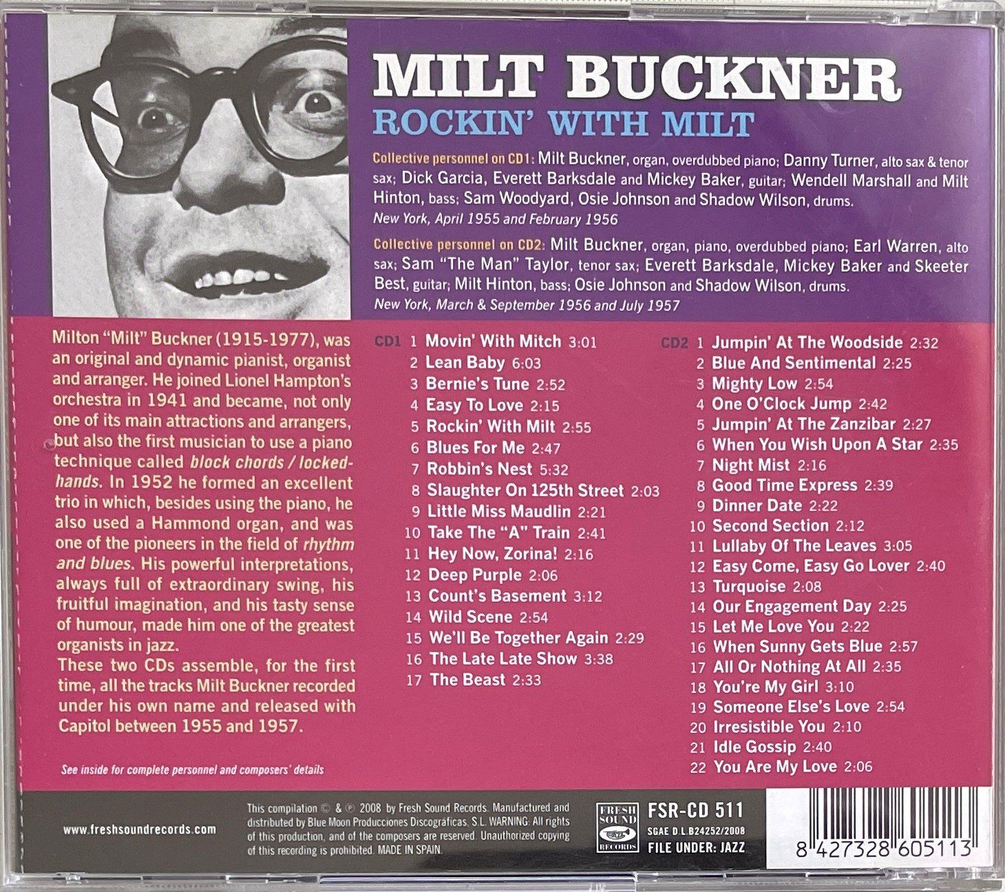 CDs: Milt Buckner 2 CD's - Rocking With Milt – Gebraucht aus Savagnier von Ne2065 1