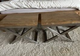 2 designer side tables