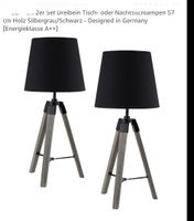 Tischlampen 2-er und passende Stehlampe im Set