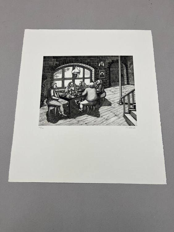 Grafica & Litografie: PETER STREICH RADIERUNG SIGNIERT NUMMERIERT – Usato da Gersau venduto da grafik-kunst 2